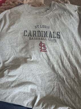 Vintage 2007 St. Louis Cardinals Baseball Club Graphic T-Shirt Gray